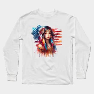 Native American, Beauty, Pearl | Catsie Cat Long Sleeve T-Shirt